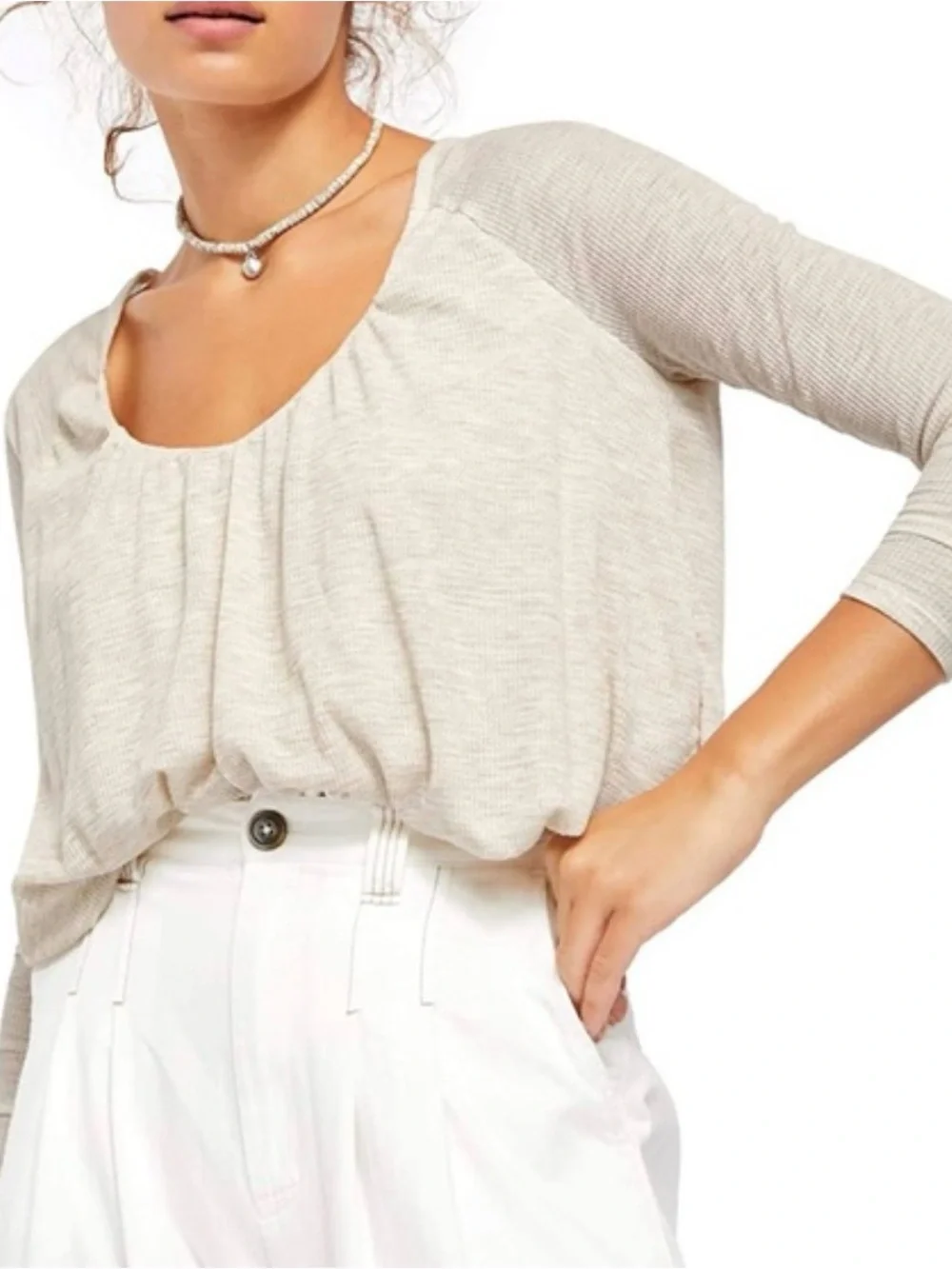 Free People We the Free Bondi Thermal Top in Oatmeal
